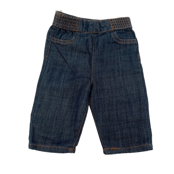 7 For All Mankind Straight Leg Elastic Waist Jeans Size 0-3 Months - Picture 1 of 5